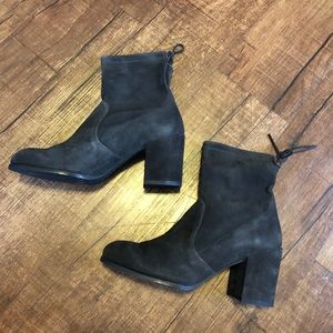 NEW Stuart Weitzman Shorty Block Heel Booties 7.5M